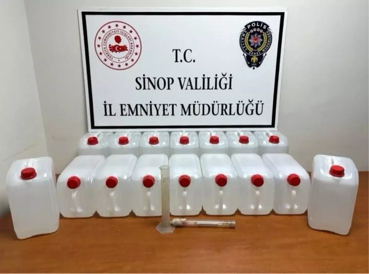Sinop'ta Sahte Alkol Operasyonu: 60 Litre Etil Alkol Ele Geçirildi