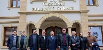 Gazze'de bacağını kaybeden gazeteci Shehada, Taşköprü Belediyesini ziyaret etti