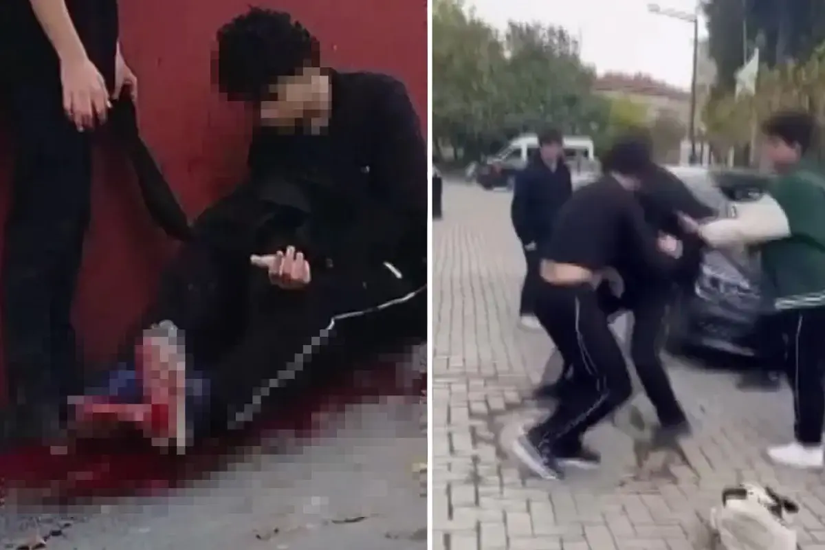 Okul önünde dehşete düşüren anlar: Kanlar içinde yığılıp kaldı