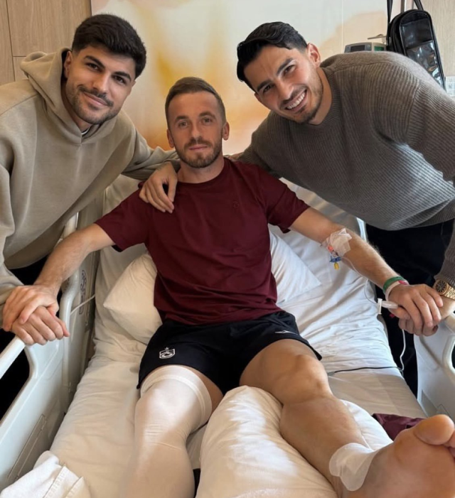 Uğurcan Çakır and Eren Elmalı visited Edin Visca, who underwent surgery