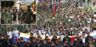 Venezuela'da binlerce kişi ABD'ye tepki için yürüdü, Maduro'ya destek mesajı verdi