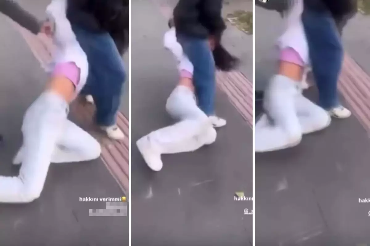 Görüntü maalesef Türkiye'den! Sokak ortasında 14 yaşındaki kıza yapılanlara bakın