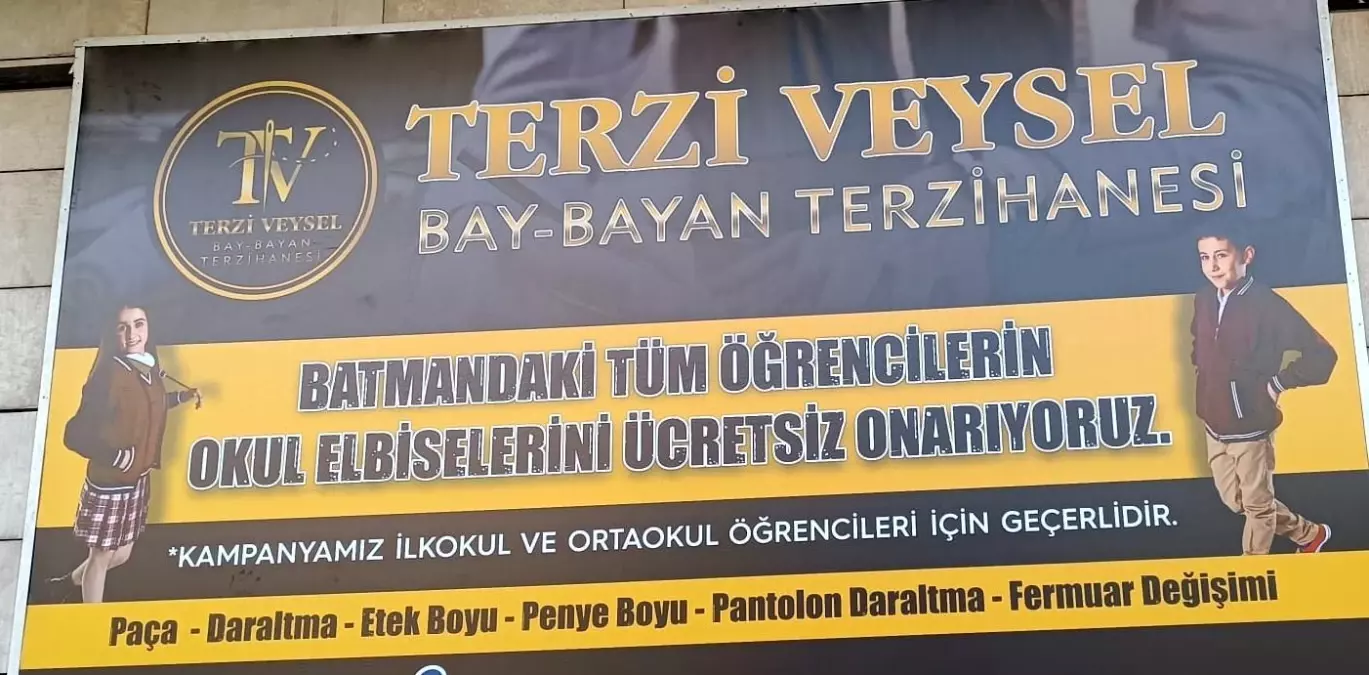 Batman'da Terzi Öğrencilere Ücretsiz Kıyafet Onarıyor