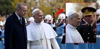 Cumhurbaşkanı Erdoğan, Papa 14. Leo'yu resmi törenle karşıladı! Askeri böyle selamladı