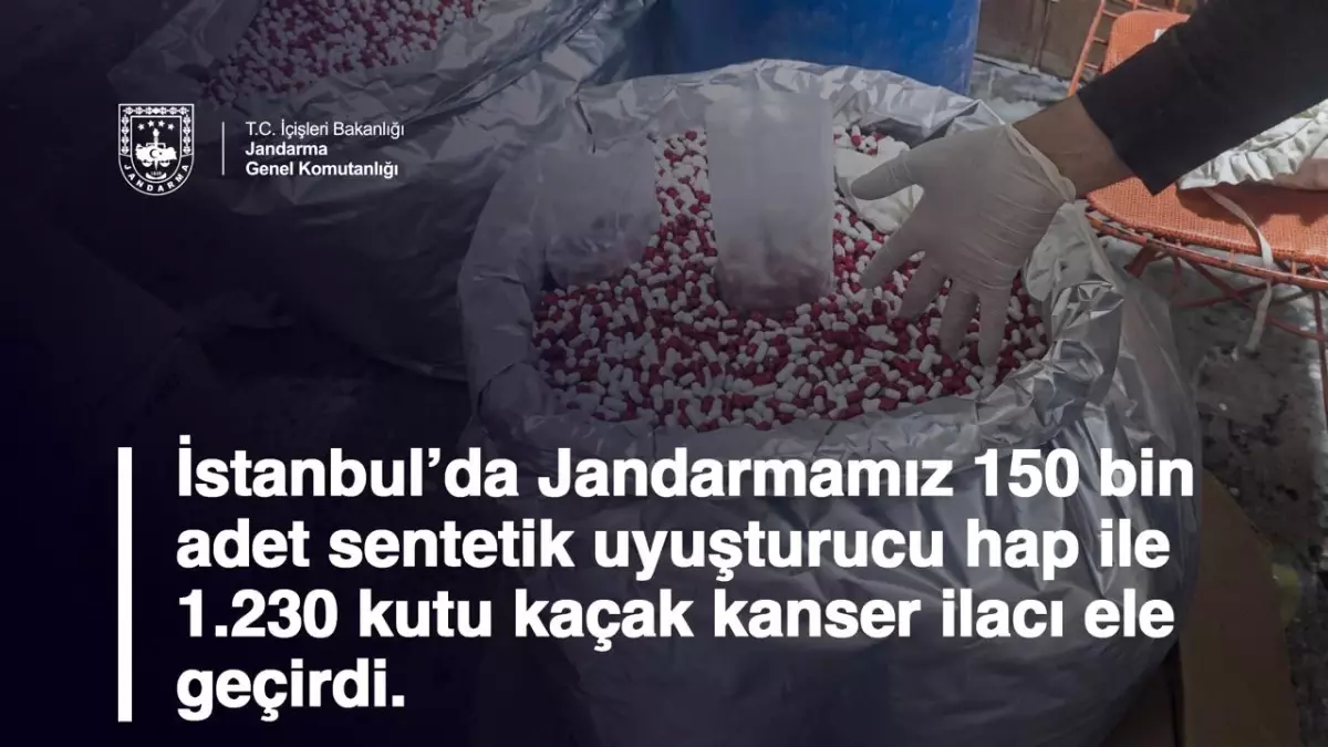 İstanbul'da Uyuşturucu ve Kaçak İlaç Operasyonu: 150 Bin Hap ve 1230 Kutu İlaç Ele Geçirildi