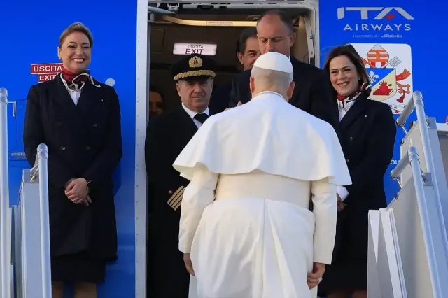 The Pope is on his way, coming! Everything will change the moment he sets foot here