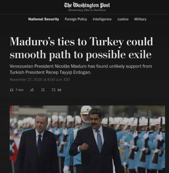 A highly discussed claim from the US press: Maduro could be exiled to Turkey