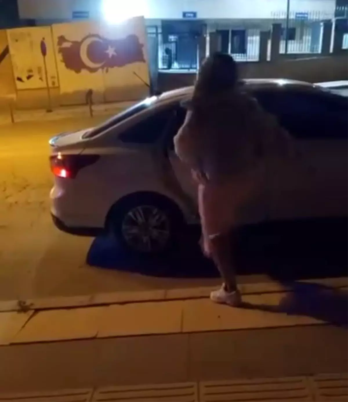 Elazığ'da Kadın Araca Saldırdı