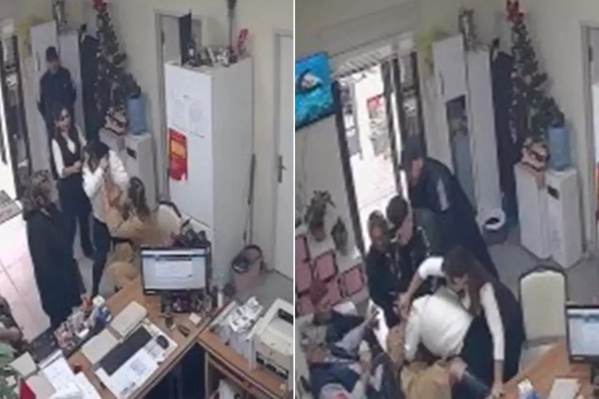 Muhtar ve vatandaş arasında kıyasıya kavga kamerada