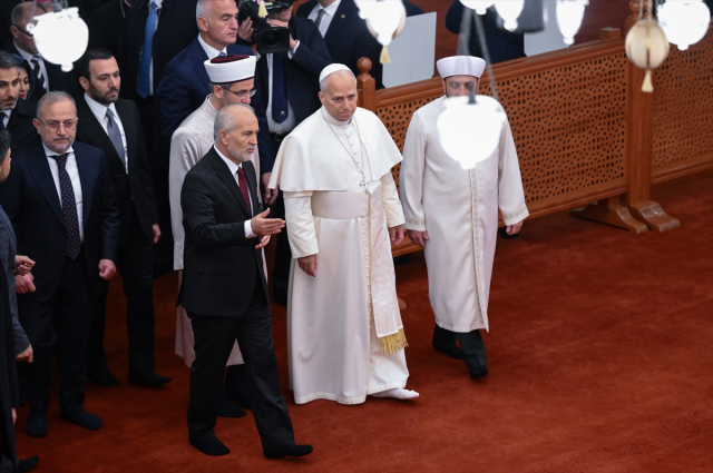 Pope at Sultanahmet Mosque! He also took off his shoes