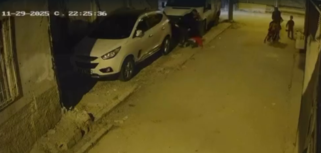 He hit the child's head against the car and threw him to the ground! Look who brought terror to the little child