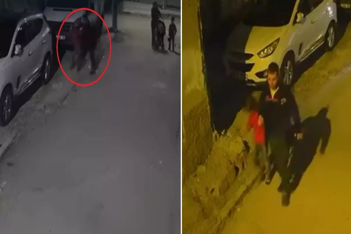 Başını otomobile çarptığı çocuğu yere fırlattı! Dehşet anları kamerada