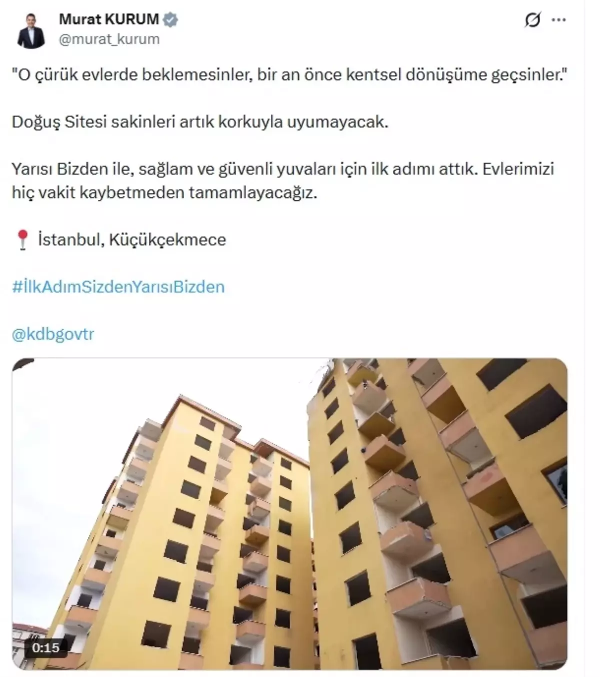 Küçükçekmece'de Doğuş Sitesi Yeniden İnşa Ediliyor
