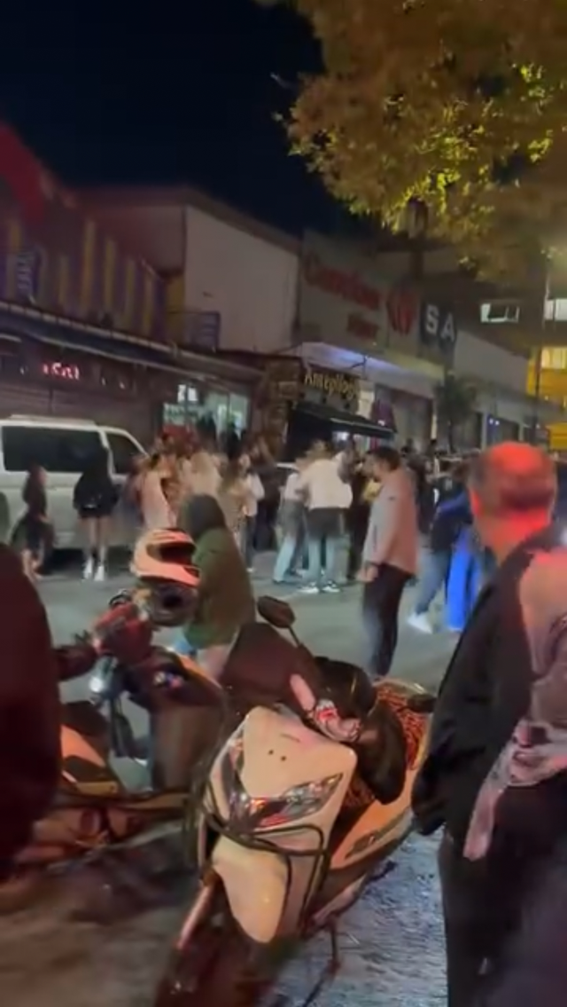 The verbal exchange fight at the wedding hall spilled into the street