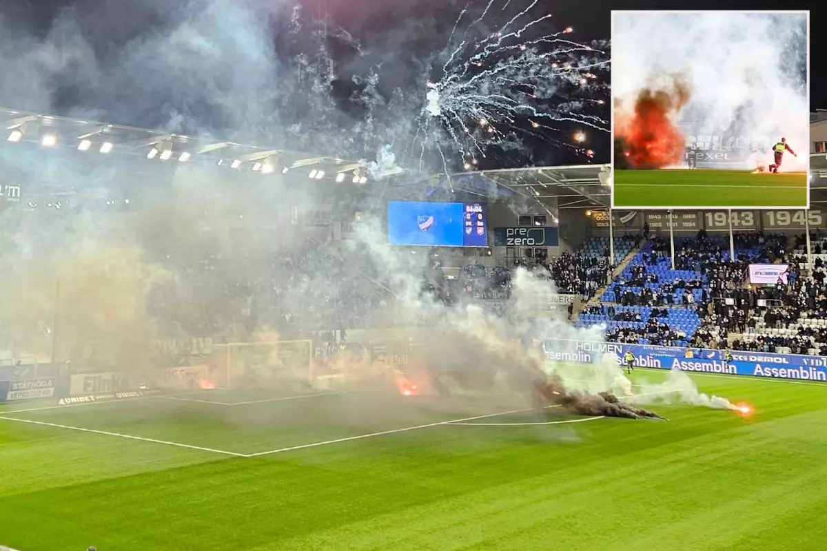 Küme düşen takımın taraftarları stadı yaktı
