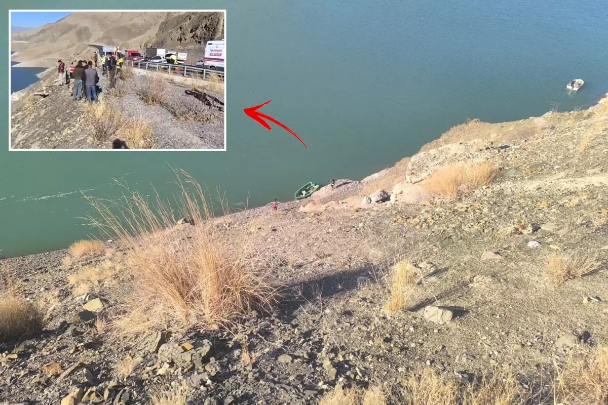 Van'da bir araç baraja yuvarlandı! 2 kişi hayatını kaybetti, 1 kişi aranıyor