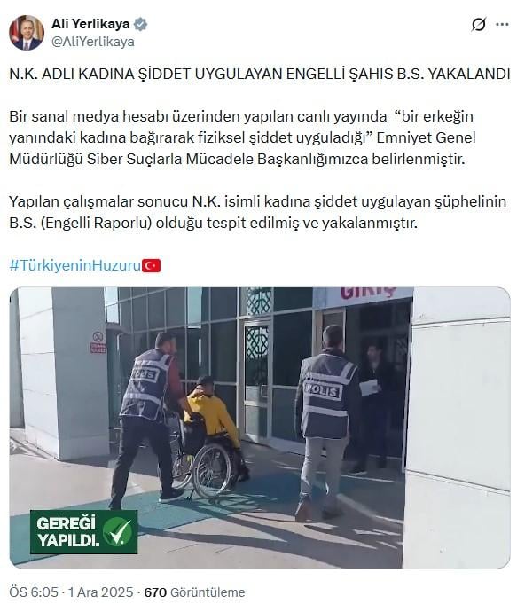 The man who applied violence to a woman and broadcasted live has been caught