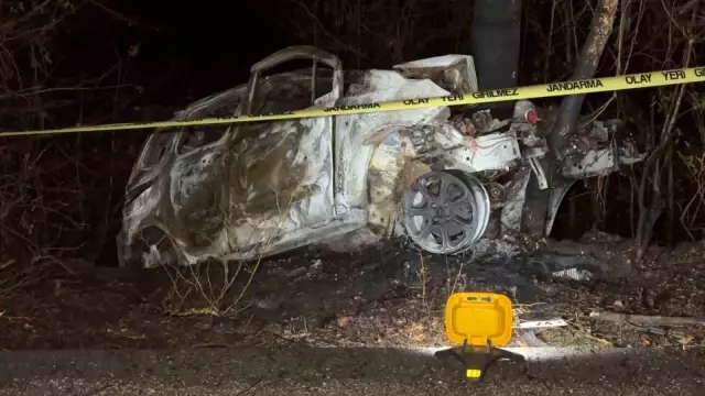 The young driver burned to death in the vehicle
