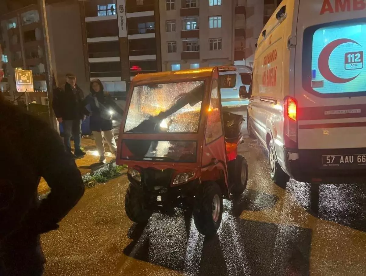 Sinop'ta ATV yayaya çarptı: 1 yaralı