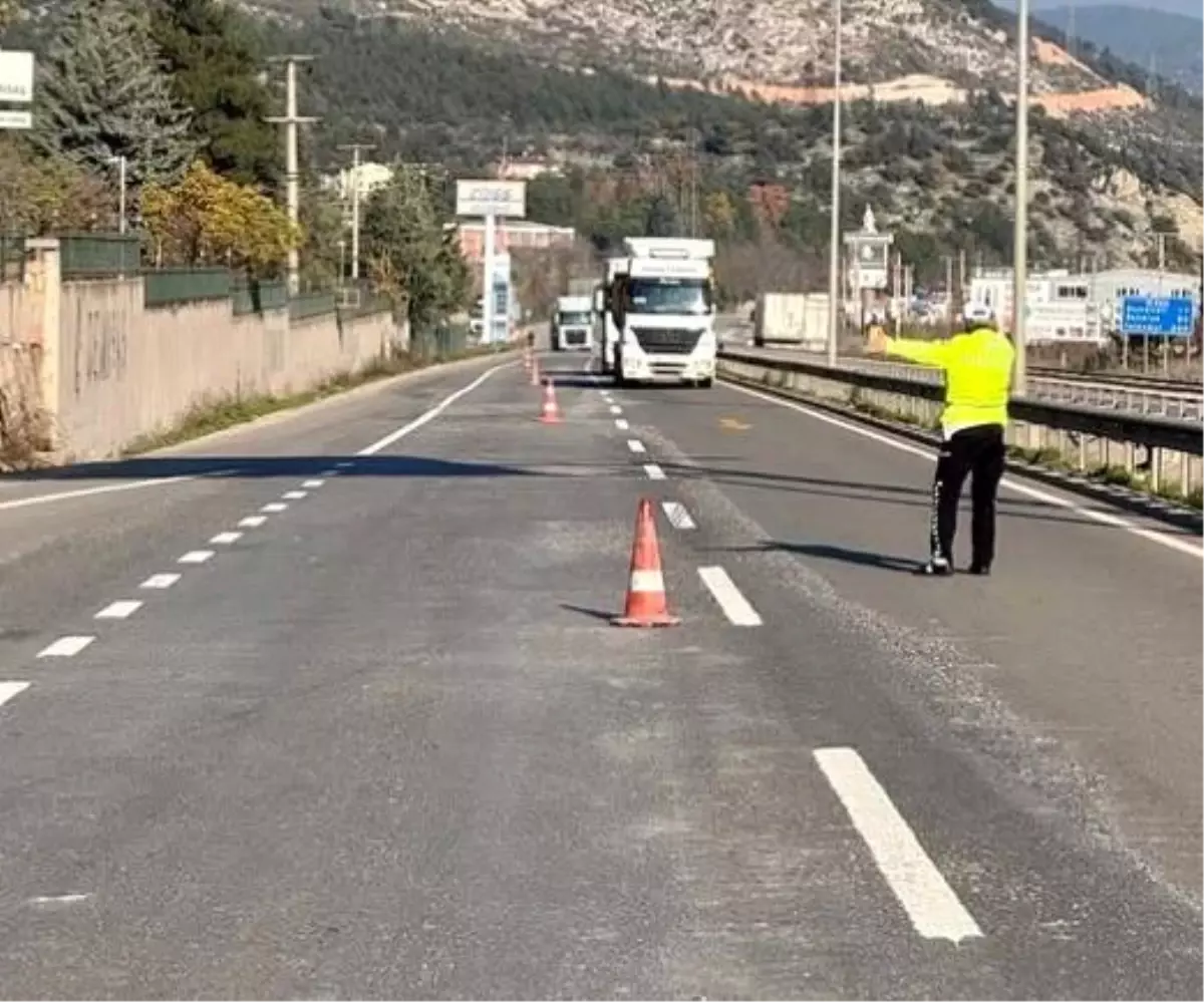 Bilecik trafiğinde kış lastiği denetimi