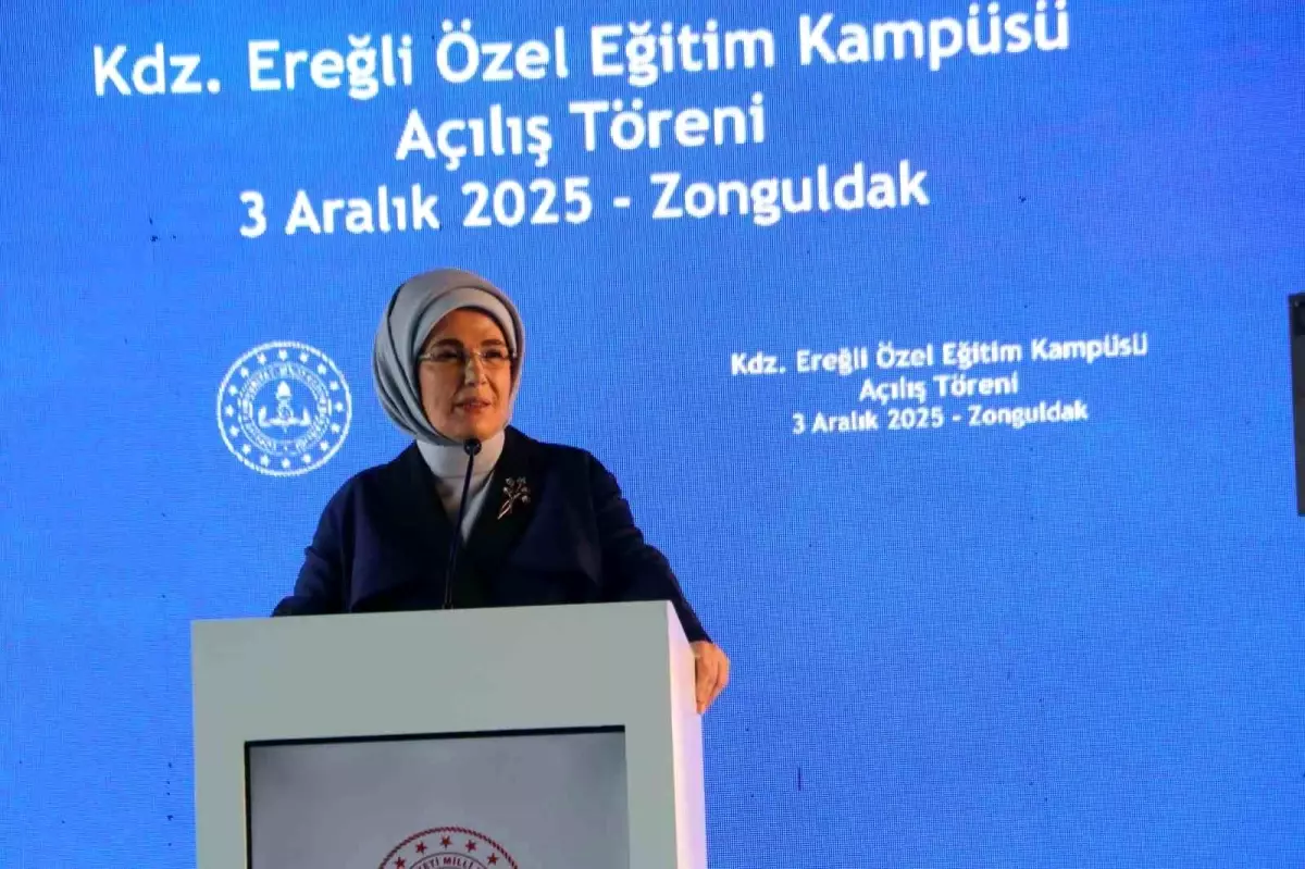Emine Erdoğan, Karadeniz Ereğli'de özel eğitim kampüsünün açılışına katıldı