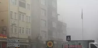 Hayrabolu'da sis etkili oldu