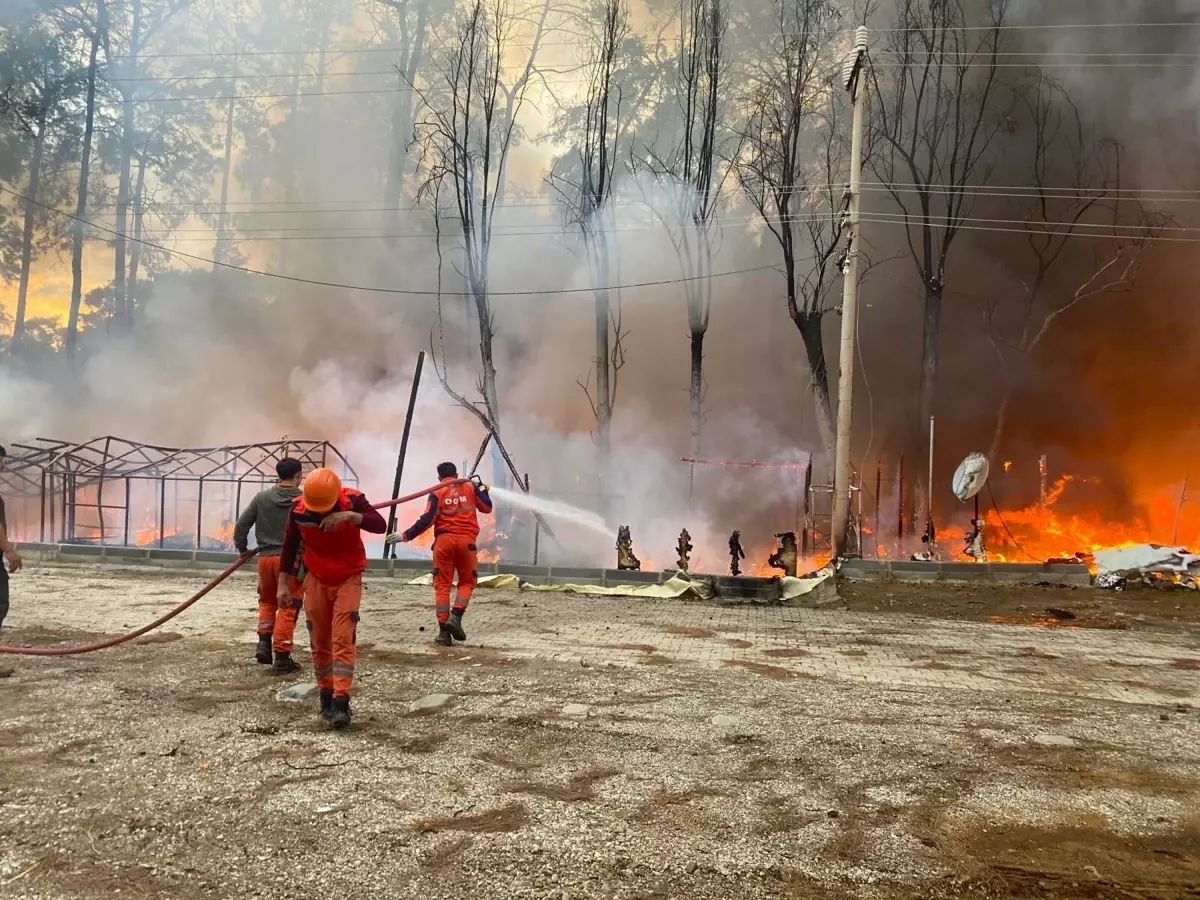 Muğla'da koydaki karavanda çıkan yangın, diğerlerine sıçradı (2)