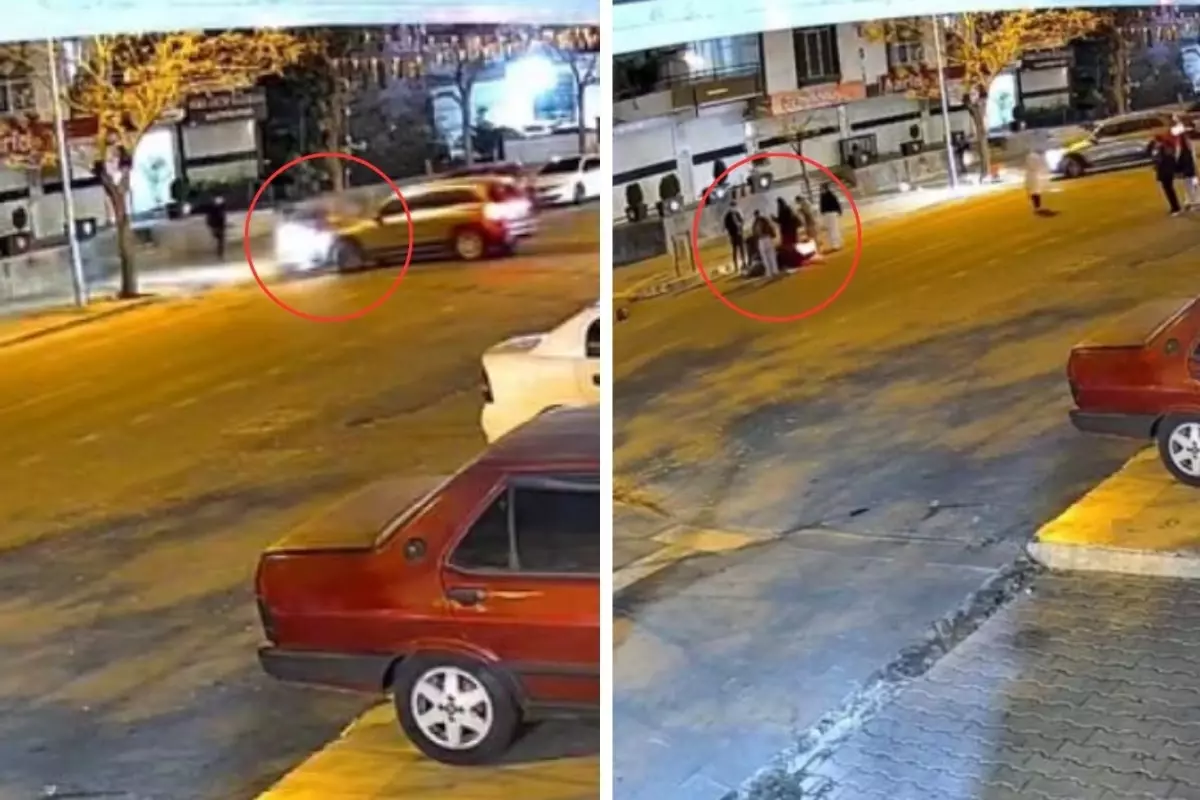 Ne olduğunu anlamadı! Korkunç kaza kameralarda