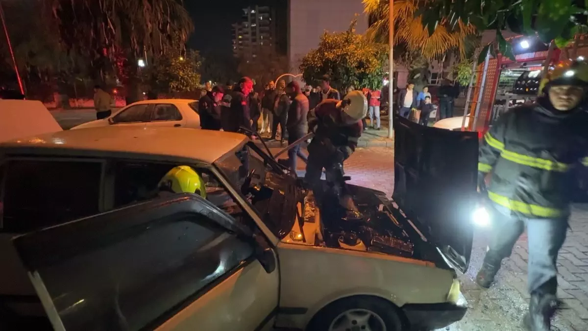 Aydın'da park ettiği araç saniyeler içinde alev aldı
