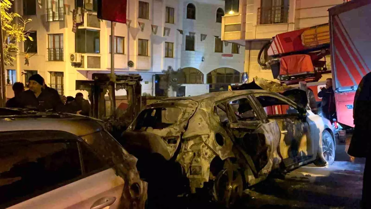 Eyüpsultan'da iki araç alevlere teslim oldu