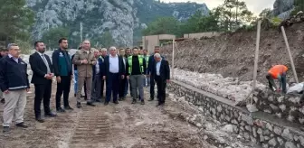 Kumluca Kaymakamı Güneş, ilçedeki altyapı çalışmalarını inceledi