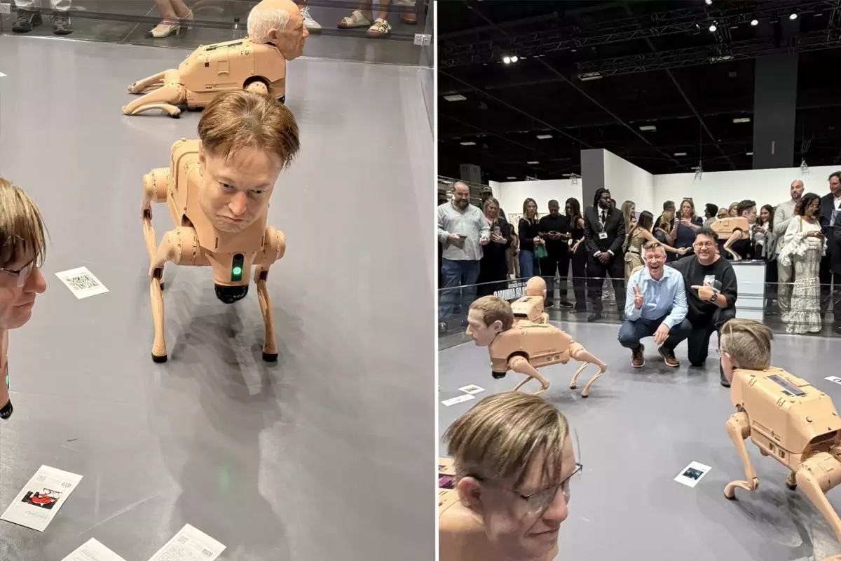 Dünyaca ünlü milyarderlerin yüzleri robot köpeklere monte edildi