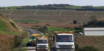 Gelibolu'da köy yolları asfaltlanıyor