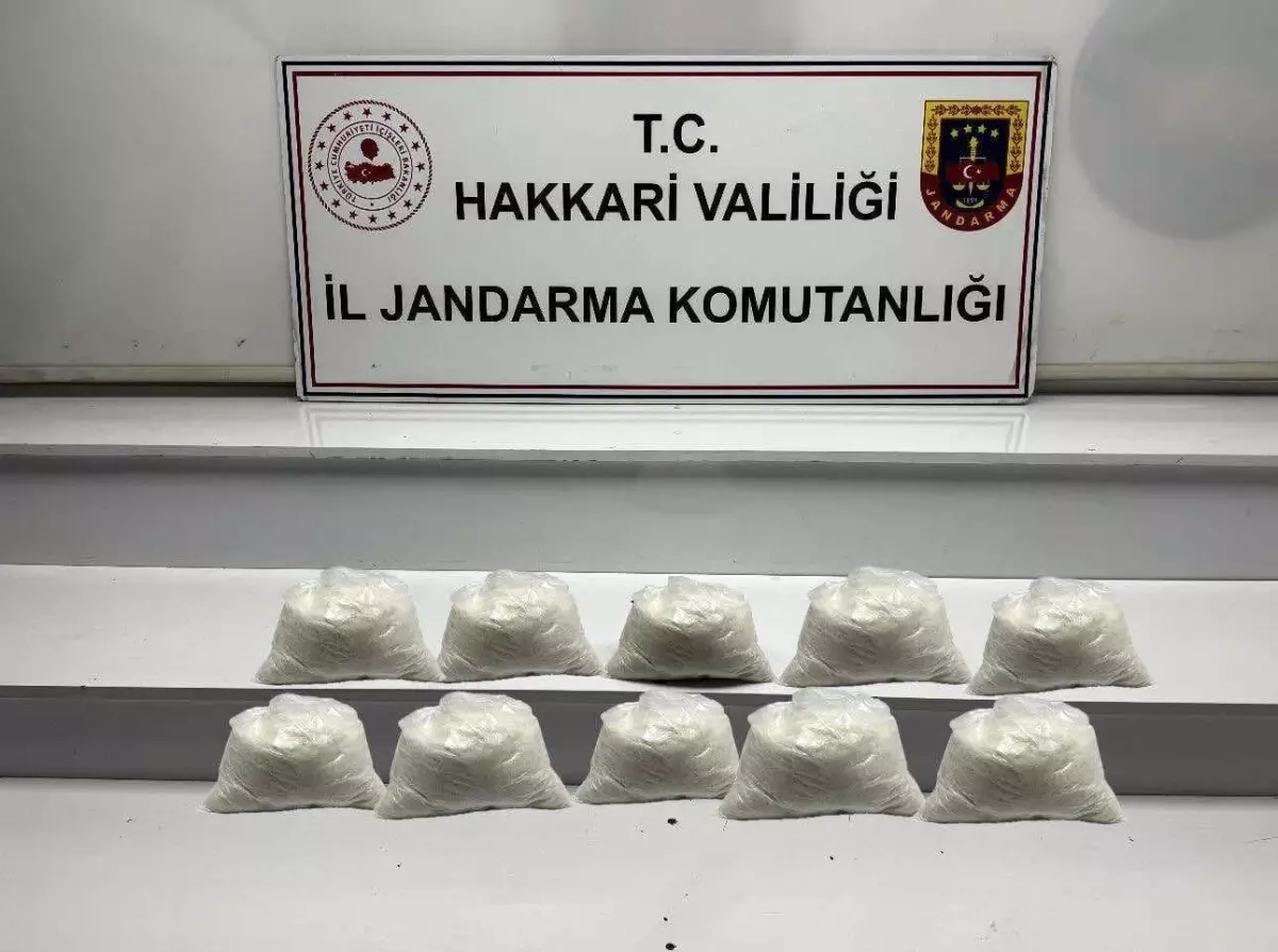 Hakkari'de 9 kilo metamfetamin ele geçirildi