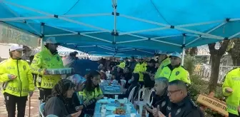 Manisa'da şehit trafik polisleri için mevlit okutuldu