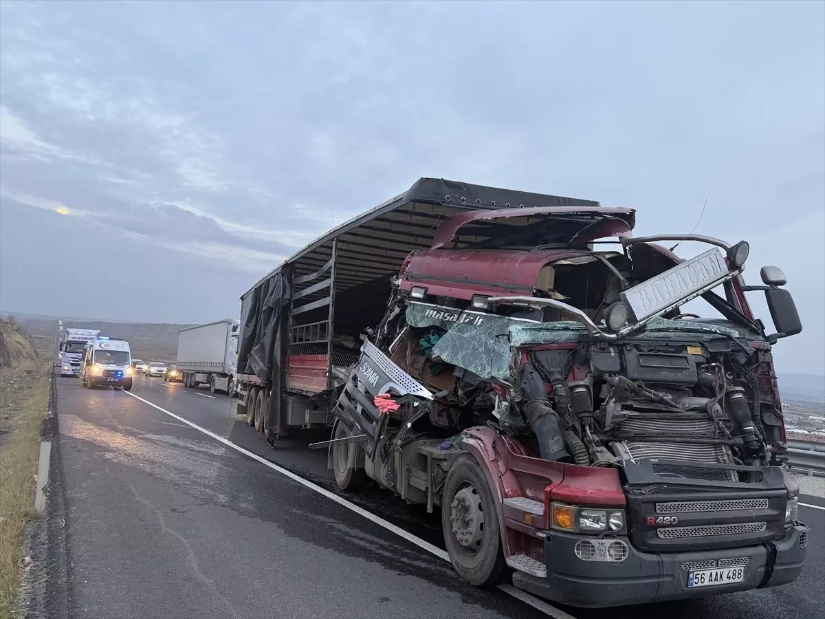 Şanlıurfa'da iki tırın çarpışması sonucu 1 kişi yaralandı