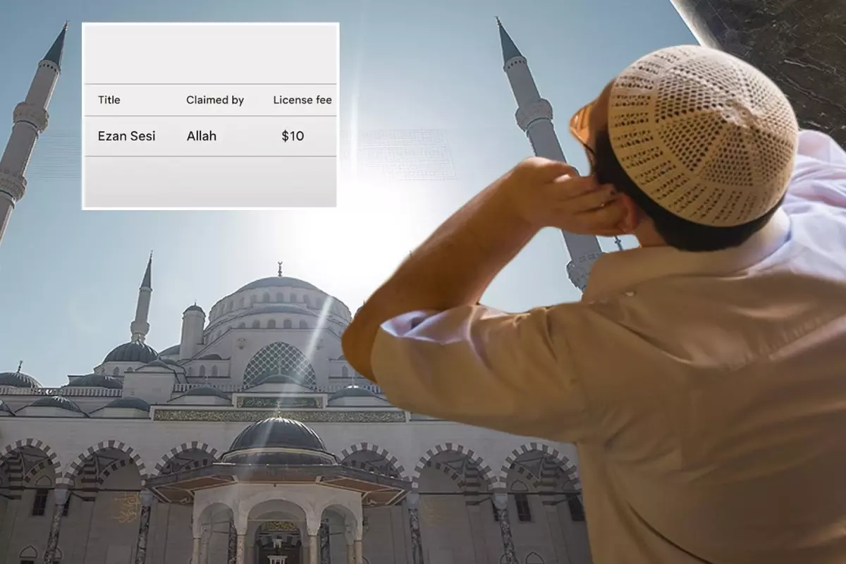 'Allah' isimli kullanıcı ezan sesinin telifini aldı iddiası