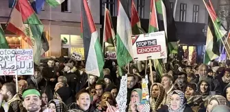 Berlin'de Filistin ile dayanışma gösterisi düzenlendi