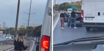 Önünü kesip saldırdılar! Trafikte skandal anlar kameralarda