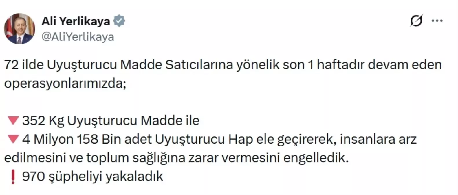 72 ilde uyuşturucu operasyonu: 970 gözaltı