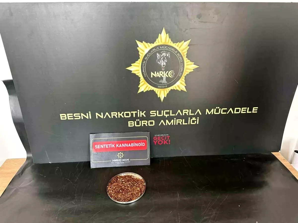 Besni'de uyuşturucuyla yakalanan şahıs tutuklandı