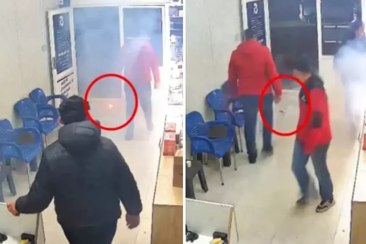 Bomba gibi patladı! Dehşet anları kameralarda