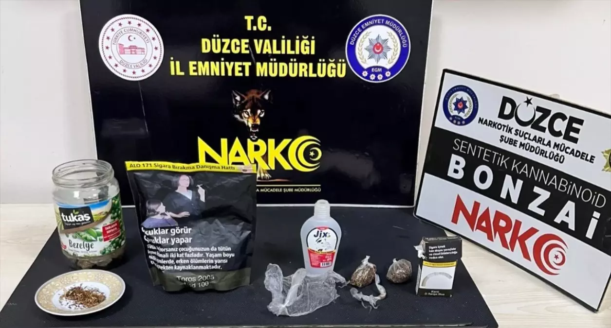 Düzce'de uyuşturucu operasyonunda 1 şüpheli tutuklandı