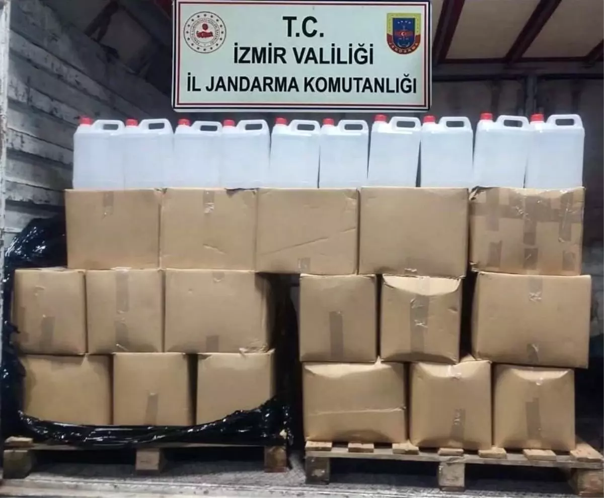 İzmir'de 860 litre etil alkol ele geçirildi