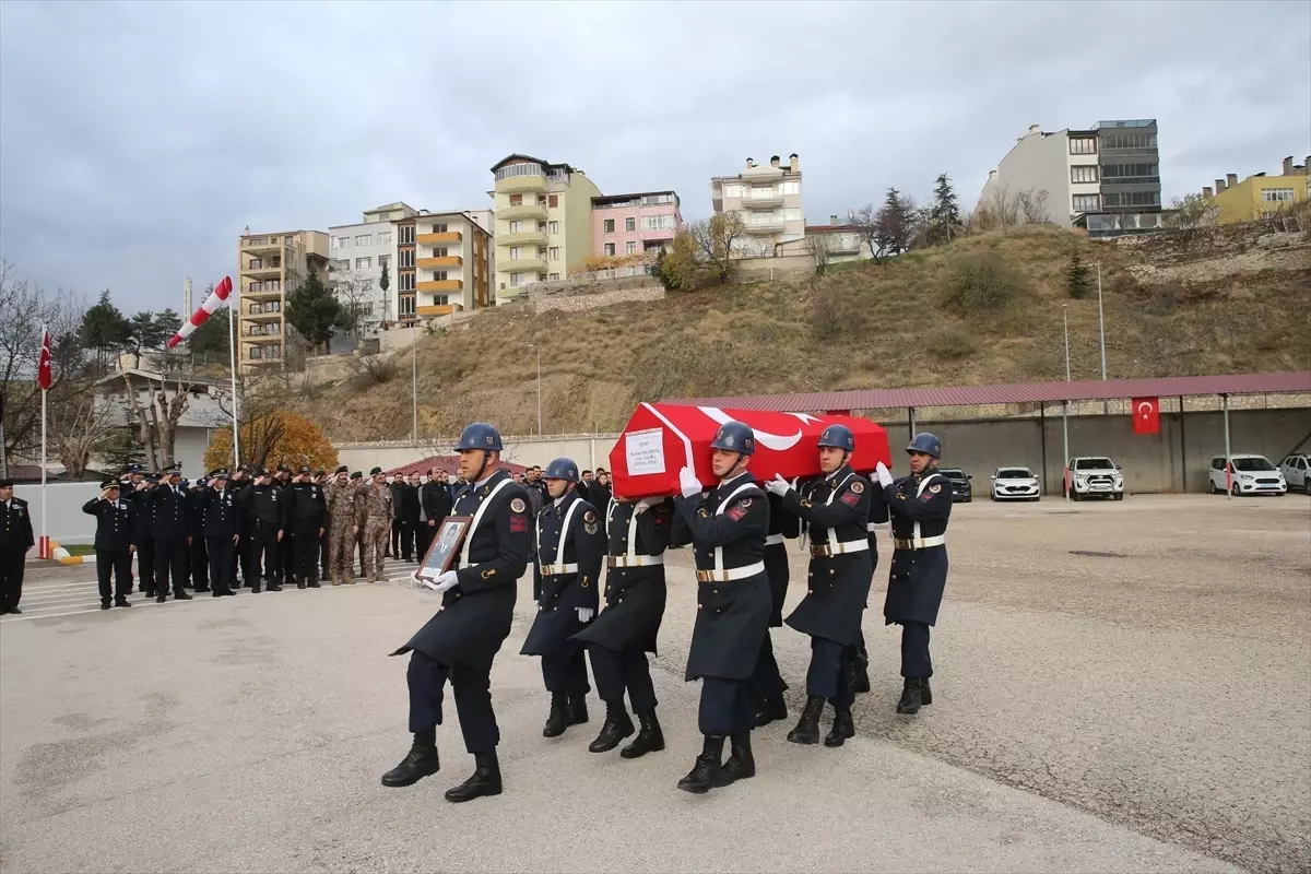 Tokat'ta görevi başında kalp krizi geçirerek vefat eden asker için tören yapıldı
