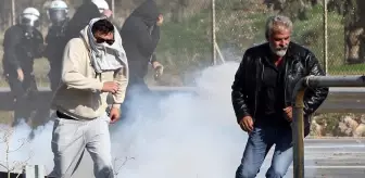Yunanistan'ın Girit Adası'nda çiftçiler havalimanını basıp polisle çatıştı
