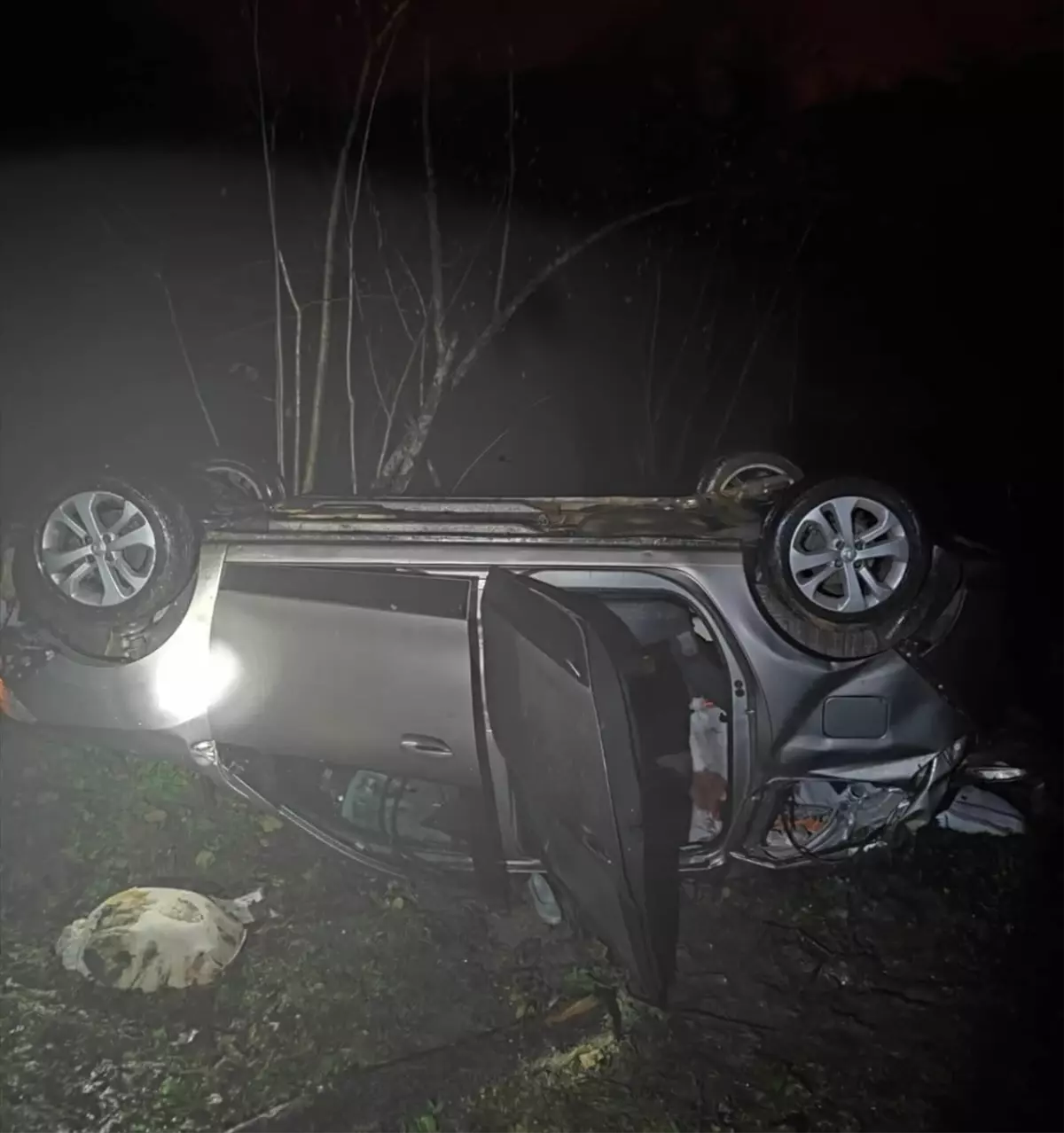 Giresun'da otomobilin uçuruma yuvarlanması sonucu 4 kişi yaralandı