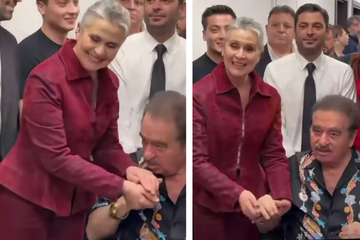İbrahim Tatlıses, Gonca Cilasun'un elini öptü! Tepkisi dikkat çekti