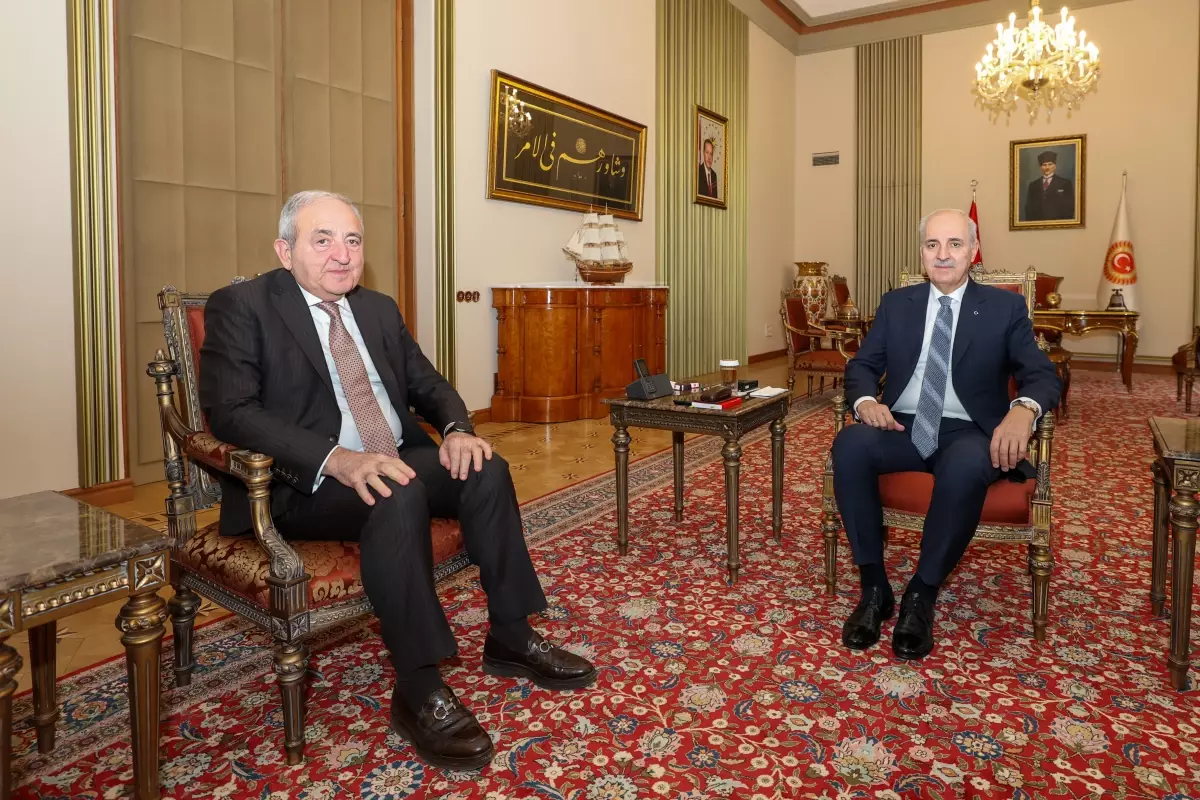 Kurtulmuş, Karadeniz Ekonomik İşbirliği Parlamenter Asamblesi Genel Sekreteri Hajiyev'i kabul etti.