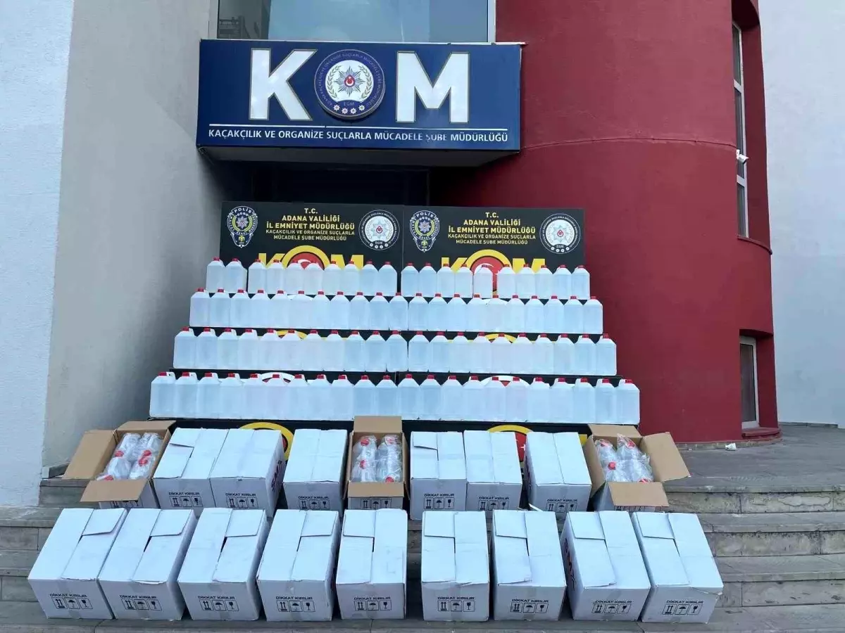 Adana'da yılbaşı öncesi sahte içki operasyonu: 2 ton kaçak etil alkol ele geçirildi